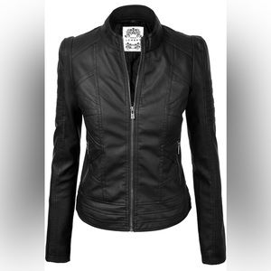 Made by Johnny Black Faux Leather Jacket